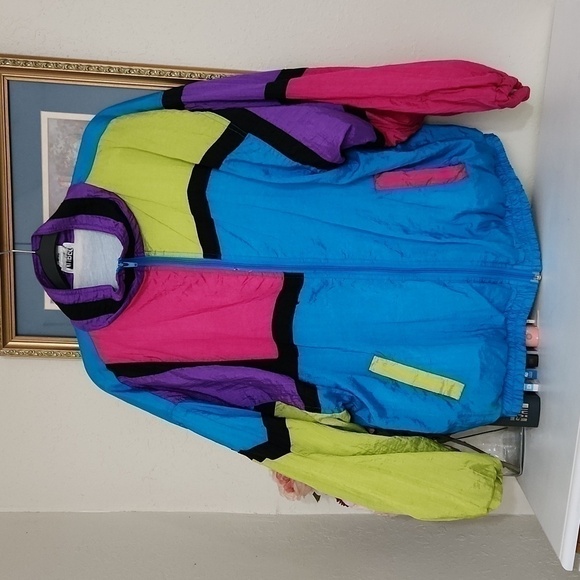 Vintage 80's Mureli Jacket Retro Colorblock Rockabilly 90s - Picture 7 of 12